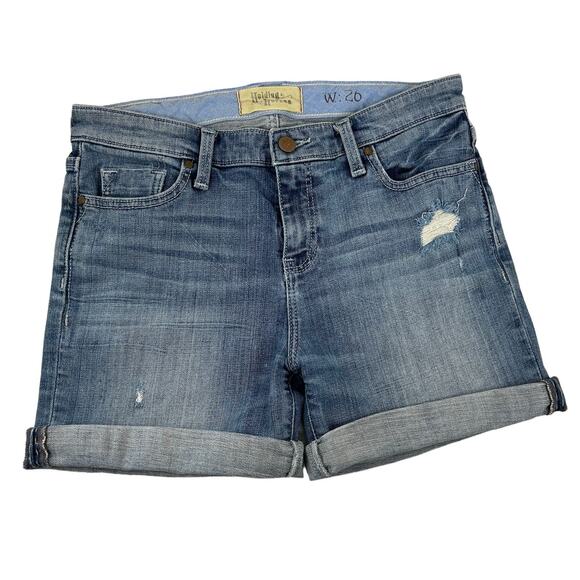 Holding Horses Cuffed Denim Shorts Size 26 4" Inseam Mid Rise - Picture 1 of 6